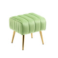 Velvet Accent Chair With Ottoman, Modern Tufted Barrel Chair Ottoman Set For Living Room Bedroom, Golden Finished, Grass Green Grass Green Foam Velvet