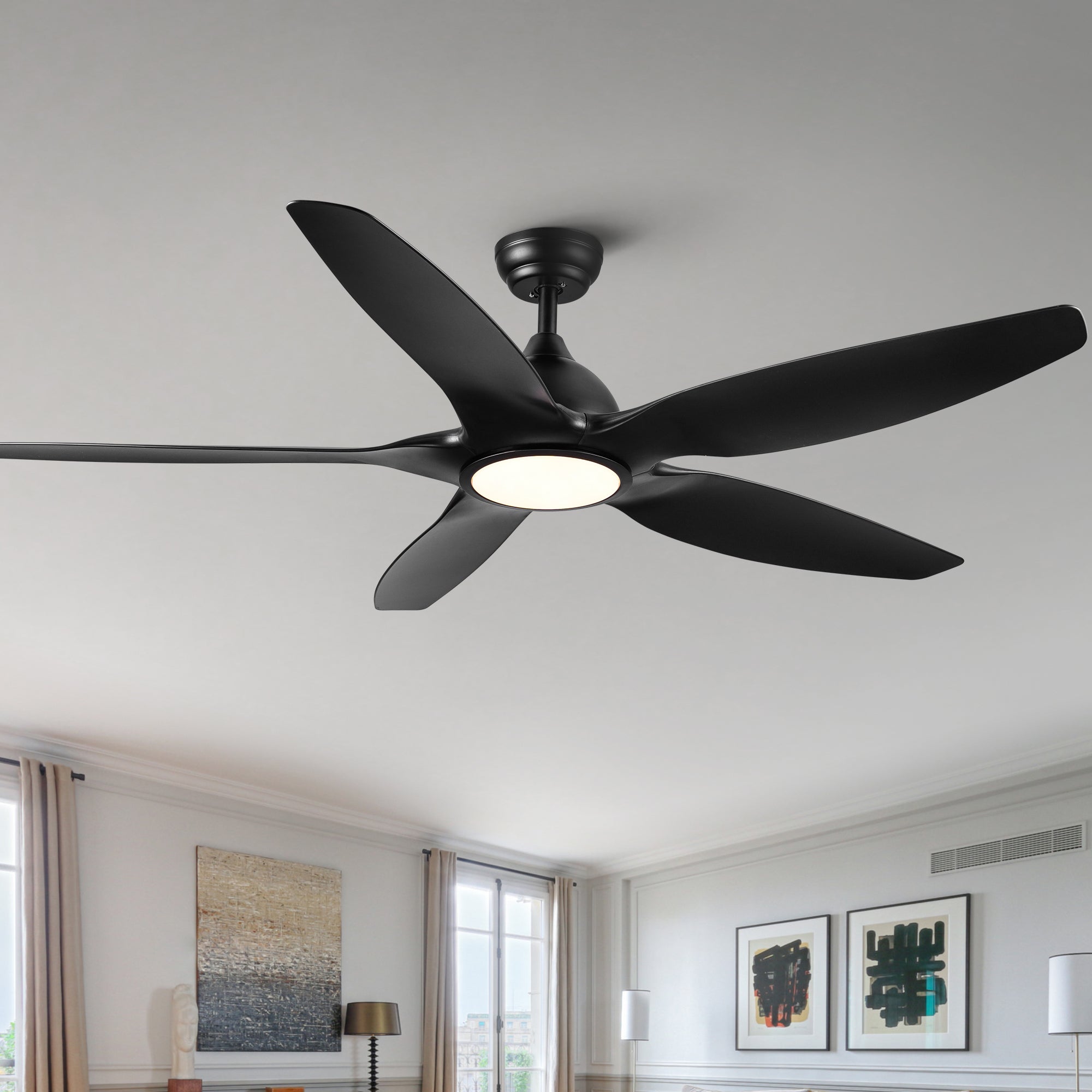 Modern 60 In Intergrated LED Ceiling Fan Lighting with