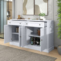 Kitchen Sideboard Storage Buffet Cabinet with 2 white-particle board