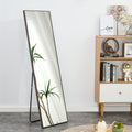 3Rd Generation Gray Solid Wood Frame Full Length Mirror, Dressing Mirror, Bedroom Porch, Decorative Mirror, Clothing Store, Floor Standing Large Mirror, Wall Mounted.60