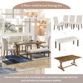 6 Piece Farmhouse Dining Table Set 72