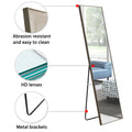 4 Rd Generation Gray Solid Wood Frame Full Length Mirror, Dressing Mirror, Bedroom Porch, Decorative Mirror, Clothing Store, Floor Standing Large Mirror, Wall Mounted.60