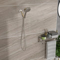 Multi Function Adjustable Hand Shower 8 Function Hand Shower, Brushed Nickel Brushed Nickel Plastic