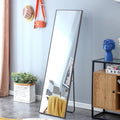 4 Rd Generation Gray Solid Wood Frame Full Length Mirror, Dressing Mirror, Bedroom Porch, Decorative Mirror, Clothing Store, Floor Standing Large Mirror, Wall Mounted.60