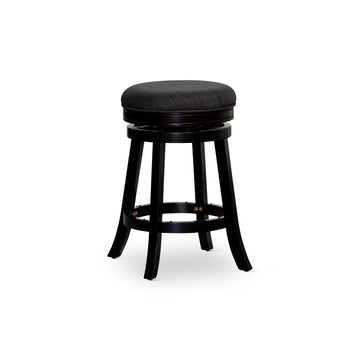 24" Counter Stool, Espresso Finish, Charcoal Fabric Seat Espresso Fabric