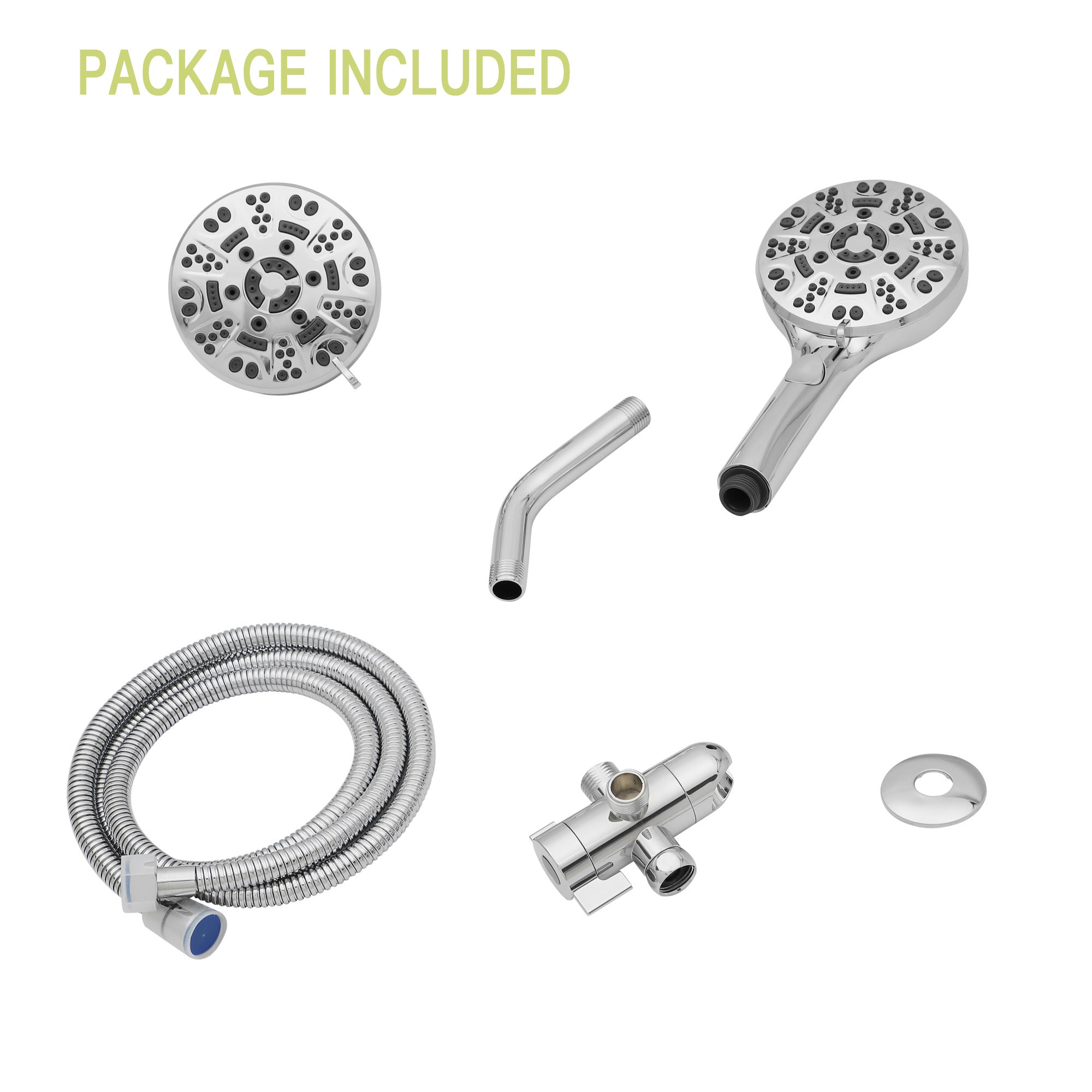 Multi Function Dual Shower Head Shower System with chrome-plastic