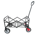 Folding Wagon Garden Shopping Beach Cart Red Red Metal