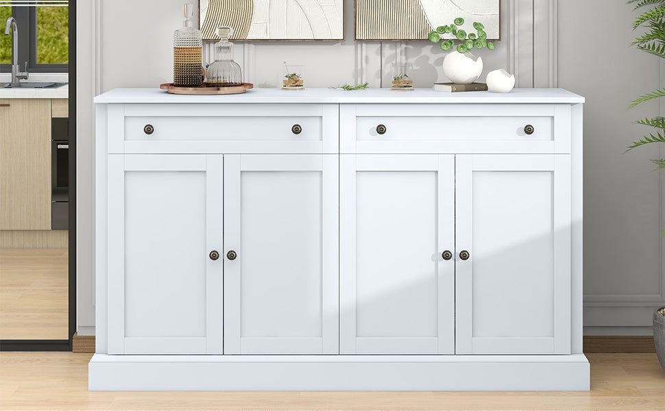 Kitchen Sideboard Storage Buffet Cabinet with 2 white-particle board