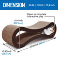 Fluffydream Cat Scratcher Cardboard, Scratching Pad House Bed Furniture Protector, Infinity Shape, Curved Brown Solid Wood