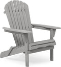 Wood Lounge Patio Chair For Garden Outdoor Wooden Folding Adirondack Chair Set Of 2 Solid Cedar Wood Lounge Patio Chair For Garden, Lawn, Backyard Gray Solid Wood