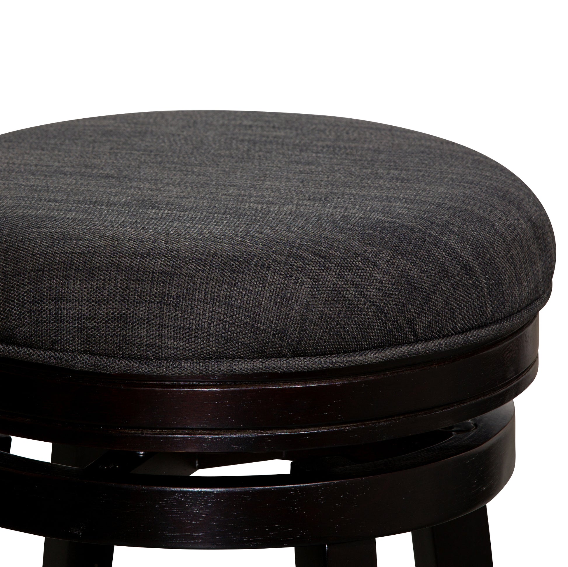 24" Counter Stool, Espresso Finish, Charcoal Fabric Seat Espresso Fabric