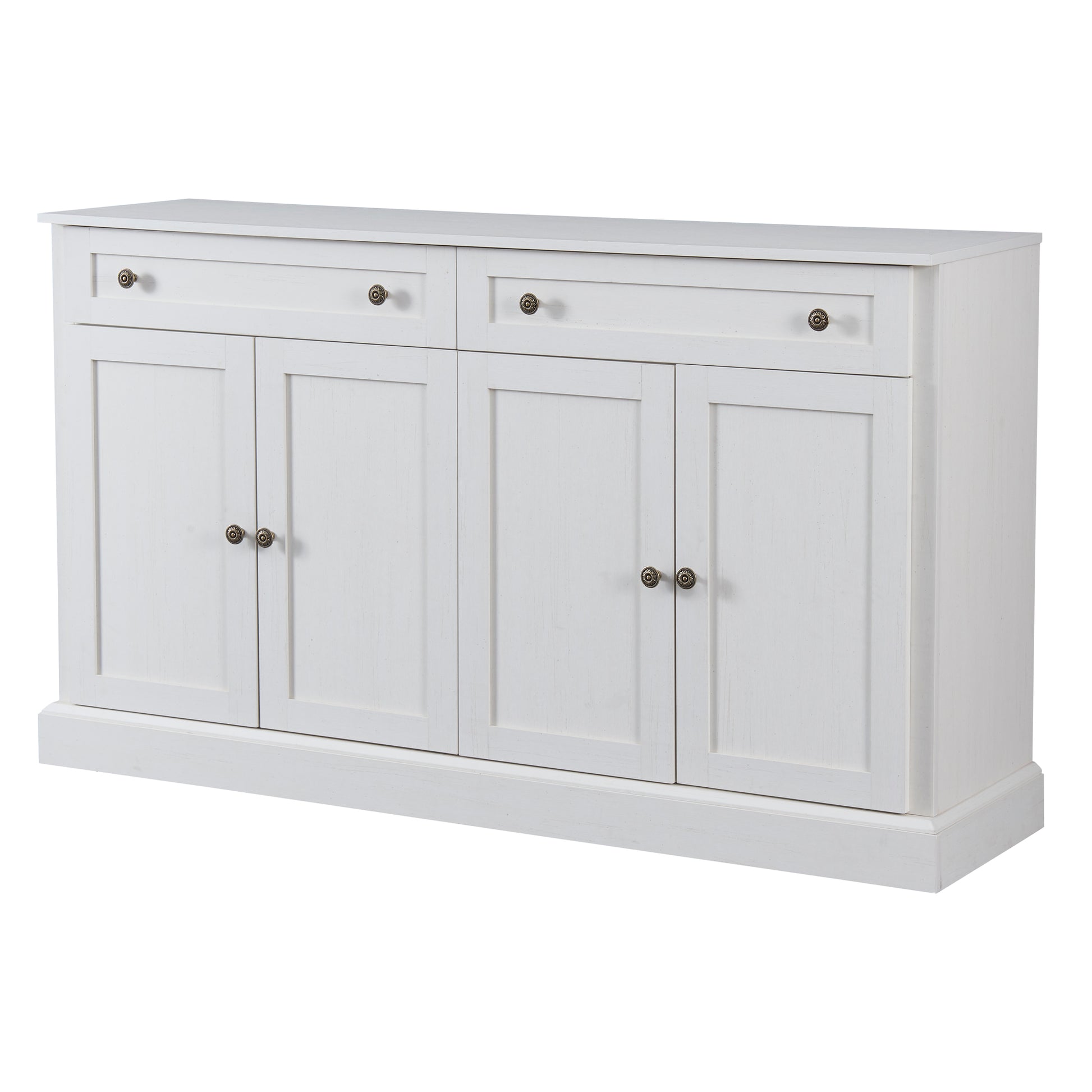 Kitchen Sideboard Storage Buffet Cabinet with 2 antique white-particle board