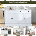 Kitchen Sideboard Storage Buffet Cabinet with 2 white-particle board