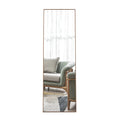 Brown Solid Wood Frame Full Length Mirror, Dressing Mirror, Bedroom Home Porch, Decorative Mirror, Clothing Store, Floor Mounted Large Mirror, Wall Mounted.63