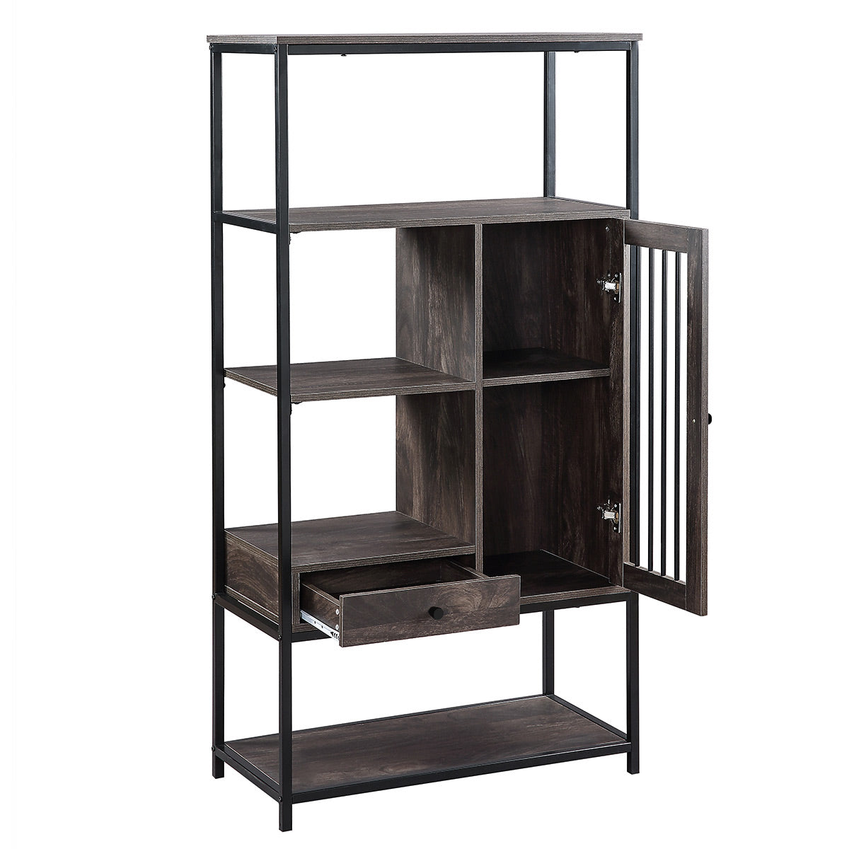 Home Office Bookcase and Bookshelf 5 Tier Display