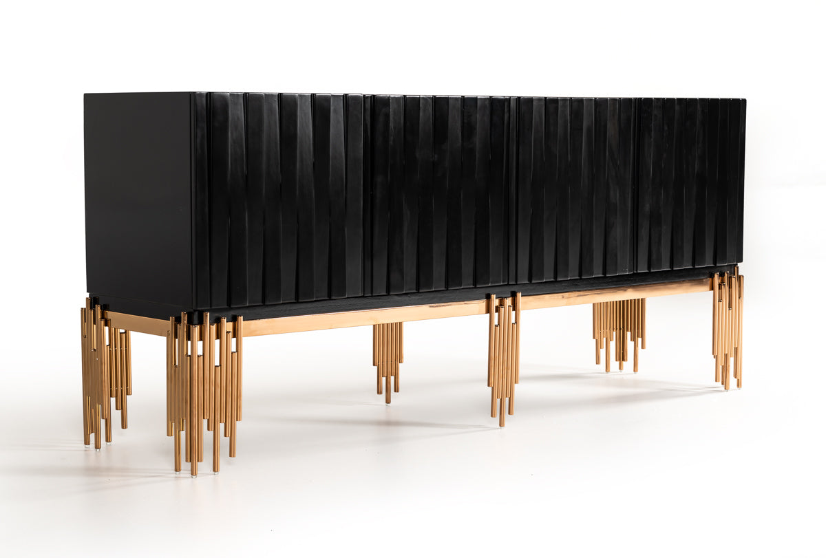 Modrest Token Modern Black & Rosegold Buffet -