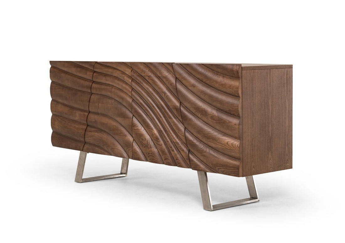 Modrest Finley Mid Century Walnut Buffet - Walnut