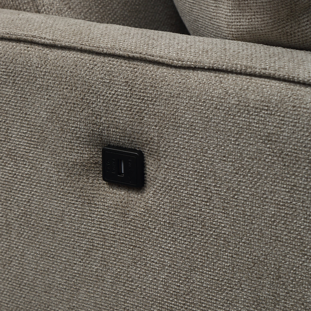 Living Space Sofa 2 Seater ,Loveseat With Waterproof Fabric Creamusb Charge Cream Foam Fabric