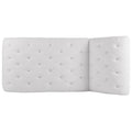 Tufted Armless Chaise Lounge White Fabric