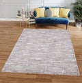 Milano Collection Champagne Bliss Woven Area Rug Pink Polyester