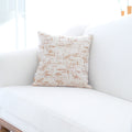 Decorative Beige And Gold Chenille Throw Pillow Beige Chenille