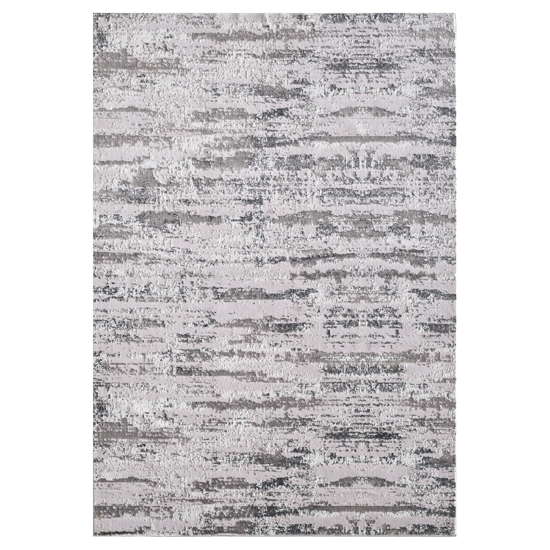 Milano Washable Manhattan Silver Woven Area Rug Multicolor Polyester