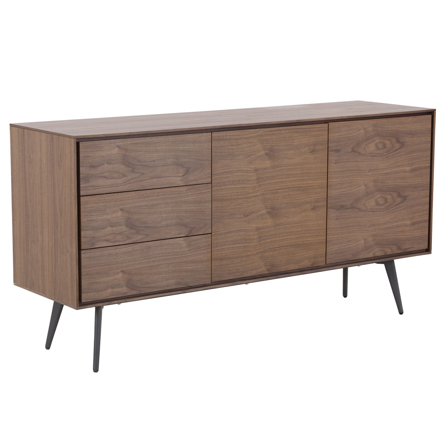 Modern Sideboard , Buffet Cabinet, Storage Cabinet, TV walnut-wood + stainless steel