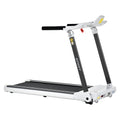 Portable Compact Treadmill Electric Motorized 3.5Hp 14Km H Medium Running Machine Motorised Gym 330Lbs Foldable For Home Gym Fitness Workout Jogging Walking Bluetooth Speaker App Fitime White Metal