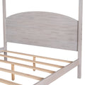 Queen Size Canopy Platform Bed With Headboard And Support Legs,Grey Wash Grey Pine