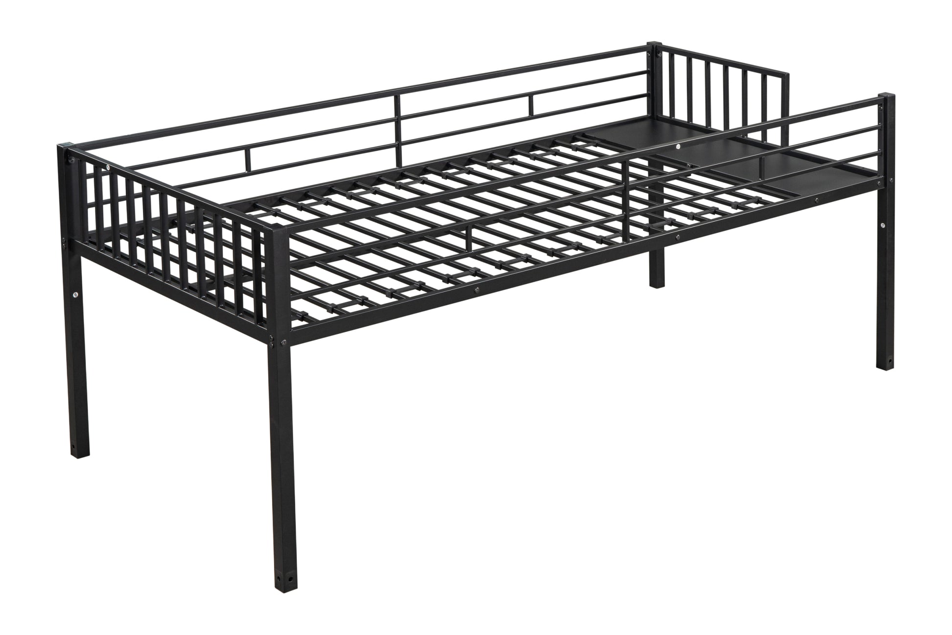 Metal Triple Twin Bunk Bed Can Be Separated Into 3 Twin Beds Sturdy Metal Noise Reduced Bunk Bed For Three Safety Guardrail Cpc Certified No Box Spring Needed Black Metal