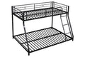 Metal Twin Over Full Bunk Bed Heavy Duty Sturdy Metal Noise Reduced Safety Guardrail Cpc Certified No Box Spring Needed Black Metal