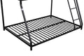 Metal Twin Over Full Bunk Bed Heavy Duty Sturdy Metal Noise Reduced Safety Guardrail Cpc Certified No Box Spring Needed Black Metal