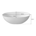 1650Mm Free Standing Artificial Stone Solid Surface Bathtub White Oval Bathroom Freestanding Tubs Matte 61 69 In Modern Soaking Center Solid Surface Solid Surface