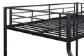 Metal Twin Over Full Bunk Bed Heavy Duty Sturdy Metal Noise Reduced Safety Guardrail Cpc Certified No Box Spring Needed Black Metal