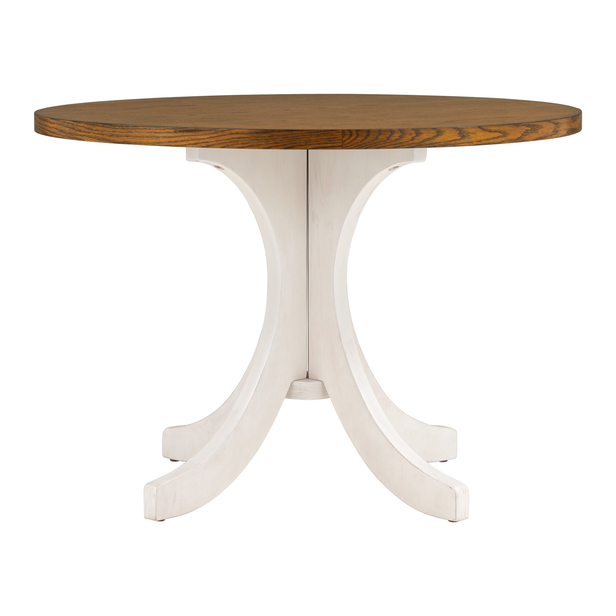 Mid Century Solid Wood Round Dining Table for walnut-dining room-rubberwood-round-kitchen &