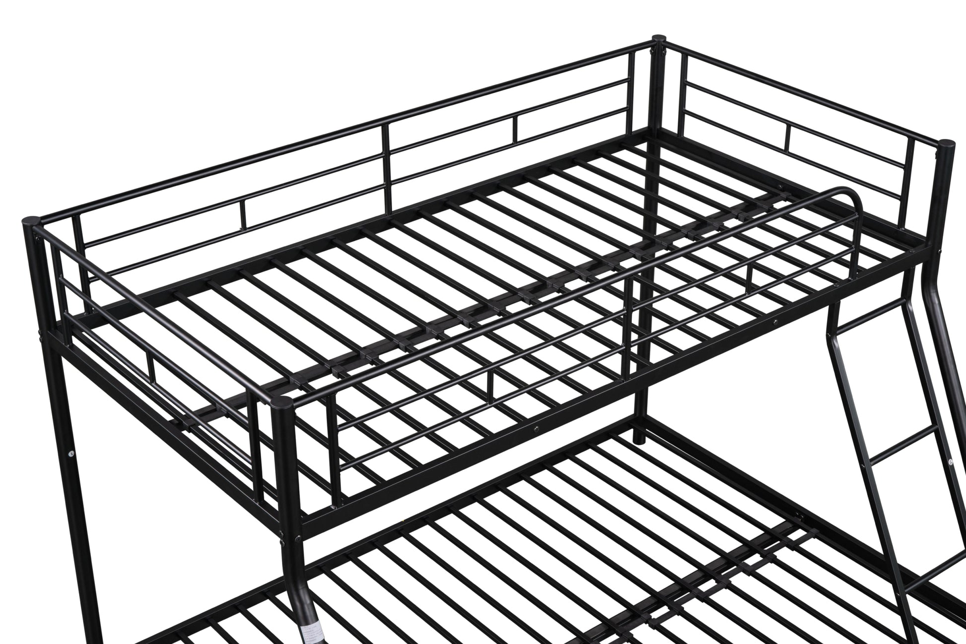 Metal Twin Over Full Bunk Bed Heavy Duty Sturdy Metal Noise Reduced Safety Guardrail Cpc Certified No Box Spring Needed Black Metal
