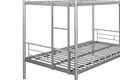 Metal Twin Over Twin Bunk Bed Heavy Duty Sturdy Metal Noise Reduced Design Safety Guardrail 2 Side Ladders Cpc Certified No Box Spring Needed Silver Metal