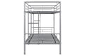 Metal Twin Over Twin Bunk Bed Heavy Duty Sturdy Metal Noise Reduced Design Safety Guardrail 2 Side Ladders Cpc Certified No Box Spring Needed Silver Metal