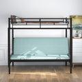 Twin Over Full Metal Bunk Bed, Multi Function,Black Old Sku:Mf193079Aab Black Metal