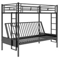 Twin Over Full Metal Bunk Bed, Multi Function,Black Old Sku:Mf193079Aab Black Metal