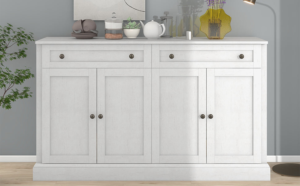 Kitchen Sideboard Storage Buffet Cabinet with 2 antique white-particle board