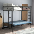 Twin Over Full Metal Bunk Bed, Multi Function,Black Old Sku:Mf193079Aab Black Metal