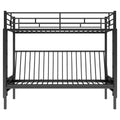 Twin Over Full Metal Bunk Bed, Multi Function,Black Old Sku:Mf193079Aab Black Metal