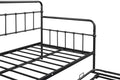 Metal Frame Daybed With Trundle Black Metal