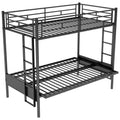 Twin Over Full Metal Bunk Bed, Multi Function,Black Old Sku:Mf193079Aab Black Metal