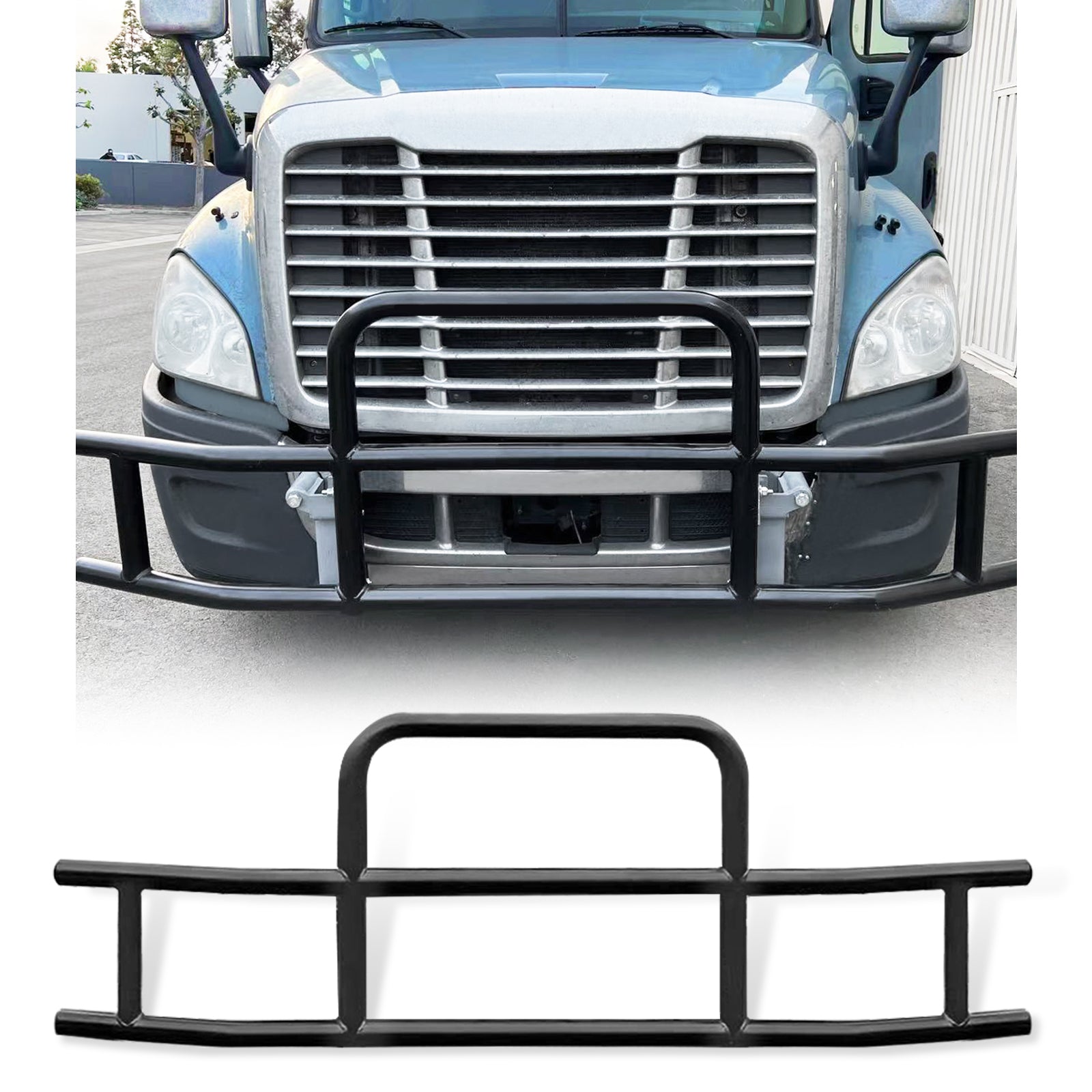 Front Bumper Deer Guard For Freightliner Cascadia 2018 2022 With Brack