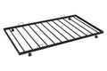 Metal Twin Daybed With Trundle Heavy Duty Sturdy Metal Noise Reduced Trundle For Flexible Space Vintage Style No Box Spring Needed Black Metal
