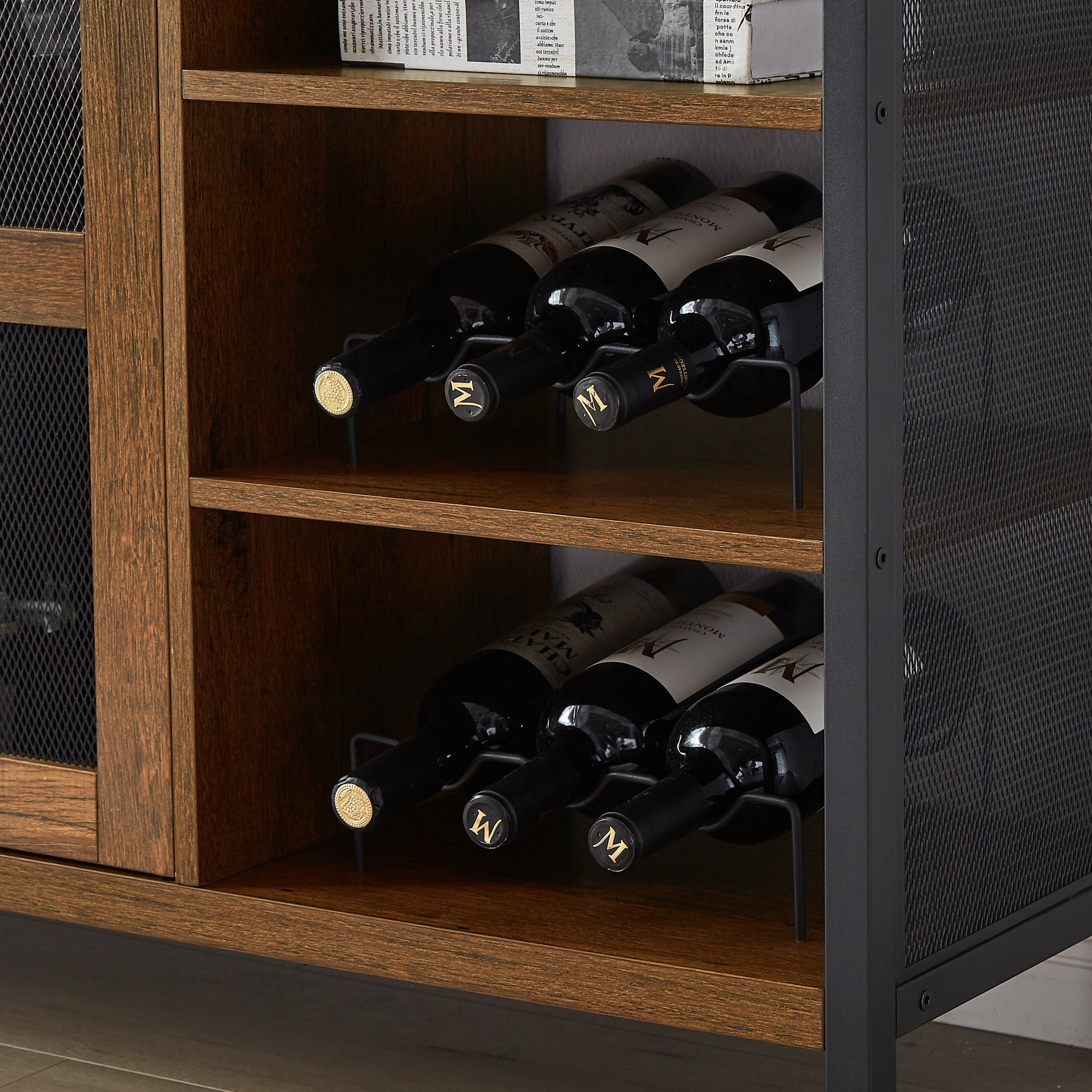 Industrial Wine Bar Cabinet, Liquor Storage