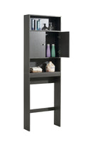 Home Bathroom Shelf Over The Toilet, Bathroom Spacesaver, Bathroom, Tollilet Storage Cabinet Black Mdf