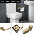 5 Pieces Bathroom Hardware Accessories Set Towel Bar Set Wall Mounted,Stainless Steel Brushed Gold Stainless Steel